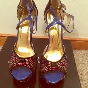 Women’s Blue Alba open toe platform
